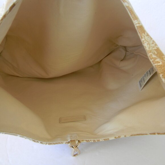 NEW & OTHER STORIES TAN/IVORY PRINTED CANVAS LARGE HOBO SHOULDER BAG BOHO - Picture 7 of 9